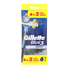 Станки для гоління Gillette одноразові Blue 3 Smooth 4+2 шт