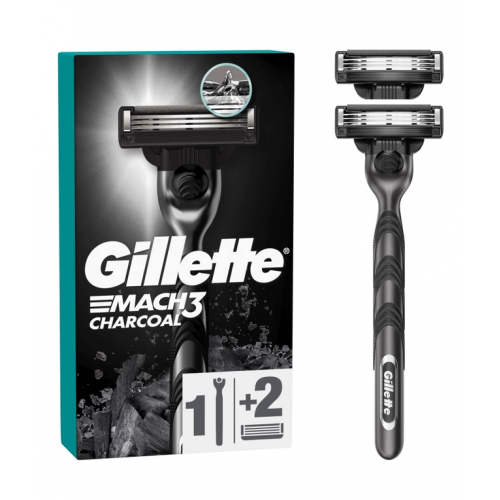 Станок для бритья Gillette Мак 3 Charcoal 2 картридж