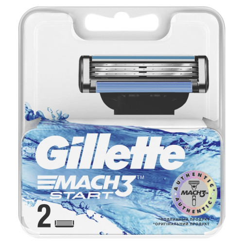Сменные кассеты для бритвы Gillette Mach3 Start 2 шт