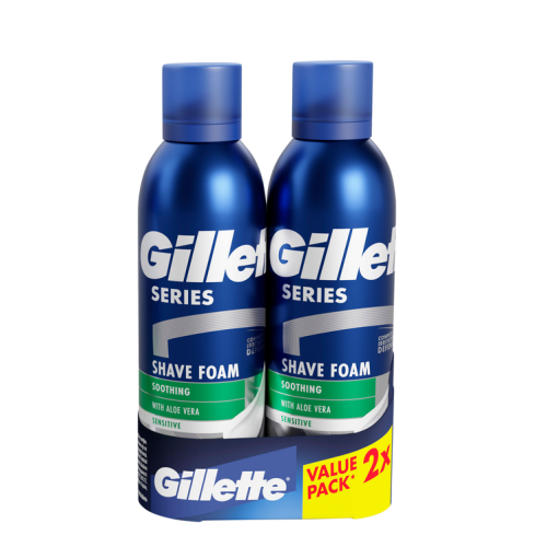 Пена для бритья Gillette Series Sensative Aloe Vera 200 мл+ 200 мл