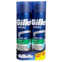 Гель для гоління Gillette Series Sensative Aloe Vera 200 мл+ 200 мл