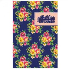 Блокнот Profiplan Golden Flowers dark blue A5 40 аркушів