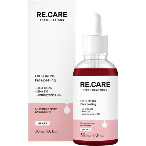Кислотний пілінг для обличчя Re.Care Exfoliating Face 30 мл
