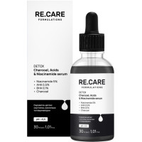 Сыворотка для лица Re.Care Detox с углем, кислотами и ниацинамидом 30 мл