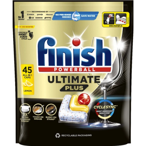 Таблетки для посудомоечной машины Finish Powerball Ultimate Plus Lemon 45 шт