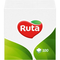 Салфетки столовые Ruta 33х33 белые 100 шт