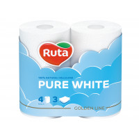 Туалетная бумага Ruta Pure White 3 слоя 4 шт