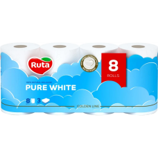Туалетний папір Ruta Pure White 3 шари 8 шт