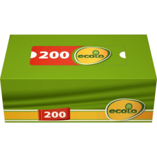 Серветки косметичні Ecolo 2 шари 200 шт