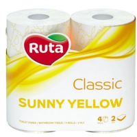 Туалетний папір Ruta Classic жовтий 4 шт