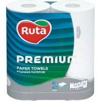 Бумажные полотенца Ruta Premium 2 слоя 2 шт