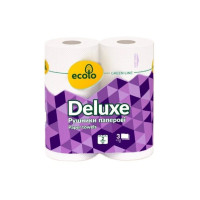 Бумажные полотенца Ecolo Deluxe белые 3 слоя 2 шт