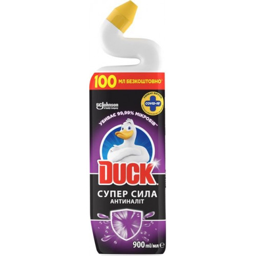 Гель для унитаза Duck Суперсила Антиналет 900 мл