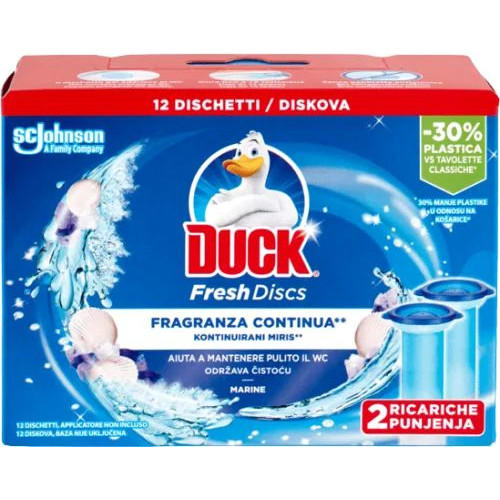 Диски чистоты для унитаза Duck Морская свежесть сменный блок 2 шт