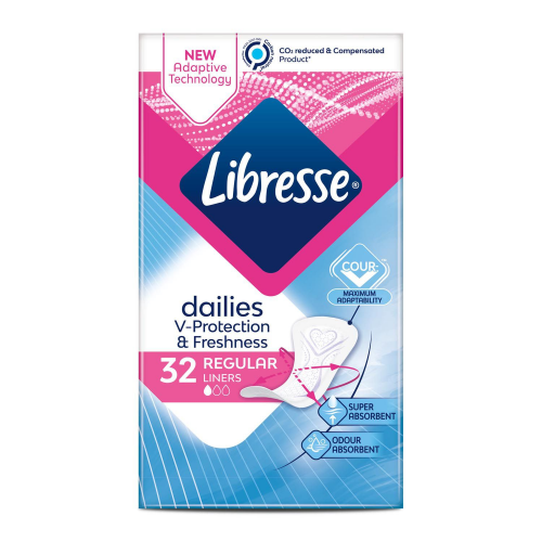 Прокладки ежедневные Libresse Dailies Fresh&Protect Regular 32шт