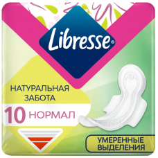 Прокладки Libresse Natural Care Ultra Clip Normal 10 шт