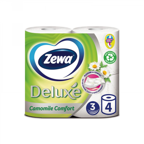 Туалетний папір Zewa Deluxe Camomile Comfort 3 шари 4 шт