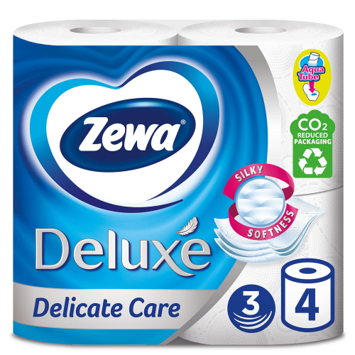 Туалетний папір Zewa Deluxe Delicate Care 3 шари 4 шт
