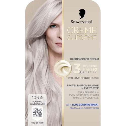 Краска для волос Creme Supreme 10-55 Холодный серебристый блонд