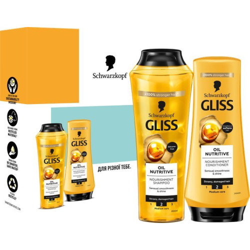 Набор Gliss Oil Nutritive Hair Shine