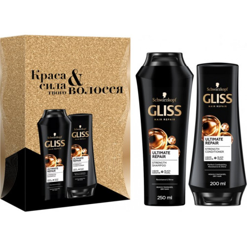Набір Gliss Ultimate Repair Шампунь 250 мл+Бальзам 200 мл