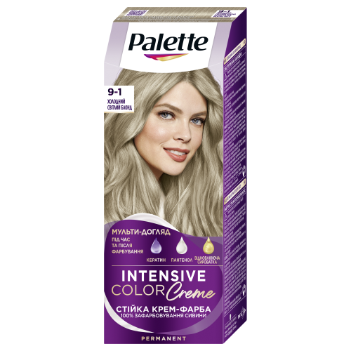 Фарба для волосся Palette 9-1 холодний світлий блонд