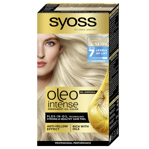 Фарба для волосся Syoss Oleo Intense 12-00 Платиновий блонд екстра