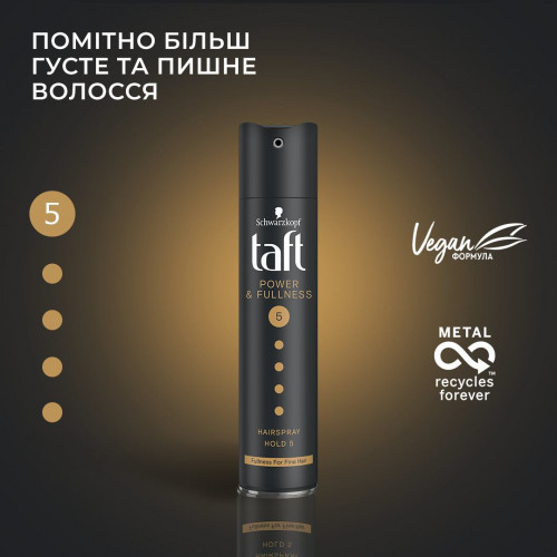 Лак для волос Taft Power № 5 с кератином 250 мл