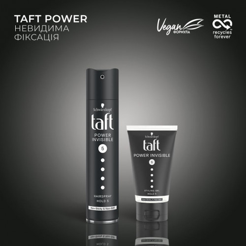 Лак для волос Taft Power № 5 Невидимая фиксация 250 мл