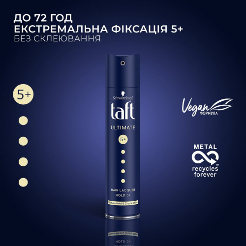 Лак для волос Taft Power Ultimate № 6 Блеск жидких кристаллов 250 мл