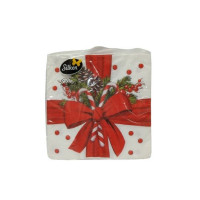 Салфетки столовые Silken Новогодние Подарок 33*33 3 слоя 18 шт
