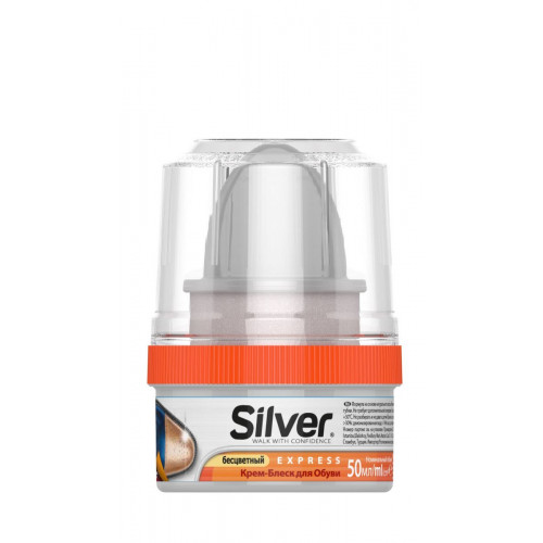 Крем-блеск для обуви Silver Premium бесцветный 50 мл
