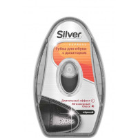 Губка блеск Silver Premium с дозатором силикона черная 6 мл
