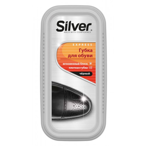 Губка-блеск Silver широкая черная