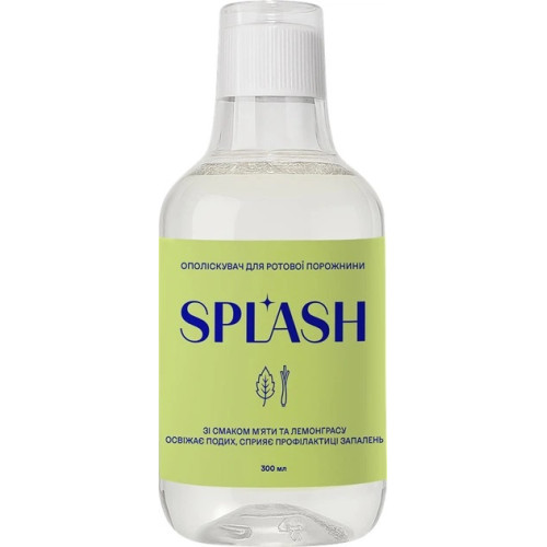 Ополаскиватель для полости рта Splash со вкусом мяты и лемонграса 300 мл