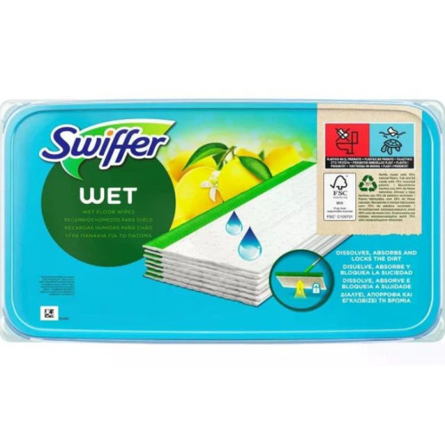 Влажные салфетки для уборки Swiffer Wet с лимоном 24 шт