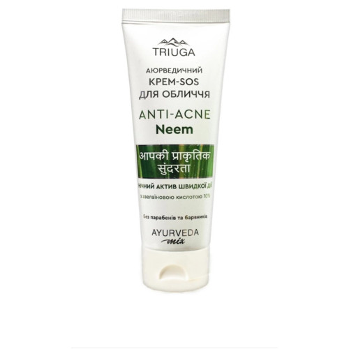 Ночной крем-SOS для лица Triuga Anti-Acne Neem Аюрведеский 75 мл