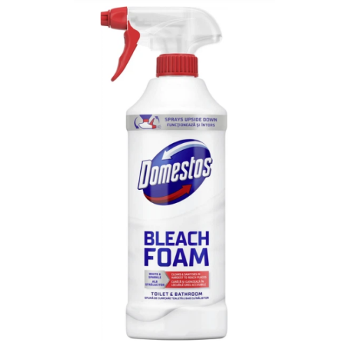 Спрей-пена Domestos Power Foam для чистки унитаза и ванной White Sparkle 435 мл