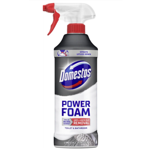 Спрей-пена Domestos Power Foam для чистки унитаза и ванной Limescale Remover 435 мл