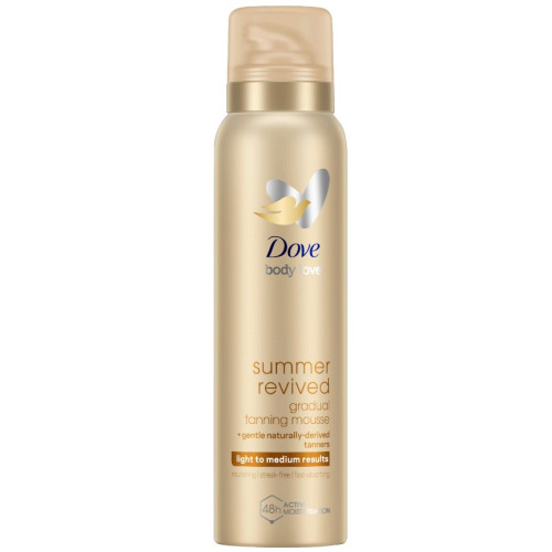 Мусс-автозагар для тела Dove Summer Revived от светлого до среднего 150 мл.
