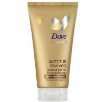 Крем-лосьйон автозасмага для обличчя та тіла Dove Summer Revived від світлого до  середнього 75 мл