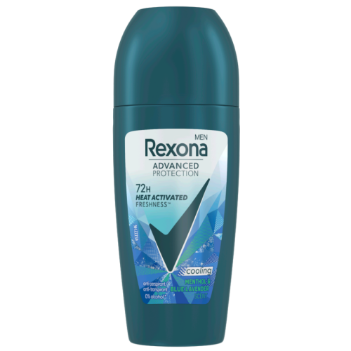 Дезодорант Rexona Men ролл Охлаждающий со свежестью ментола и голубой лаванды 72Н 50 мл 