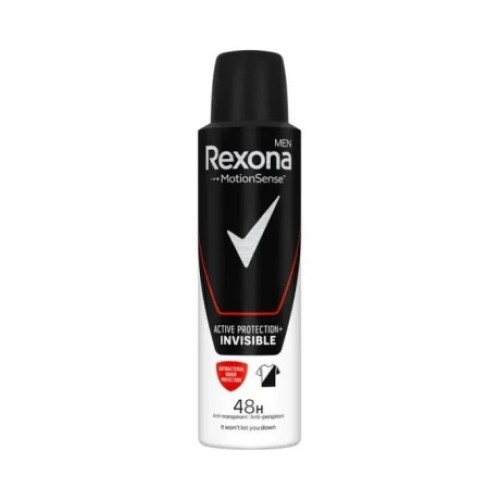 Дезодорант Rexona Men спрей Активная защита невидимая для черного и белого 150 мл