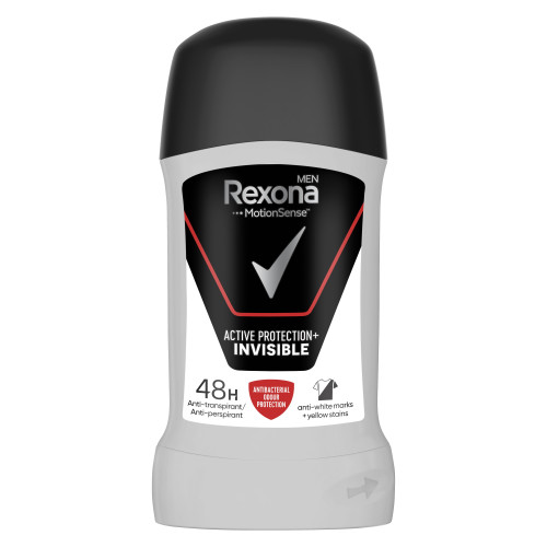 Дезодорант Rexona Men стік Невидимий для чорного та білого Активний захист 50 мл