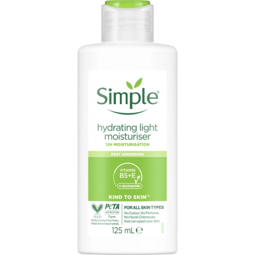 Легкий увлажняющий крем для лица Simple Hydrating Light Moisturiser Kind to Skin 125 мл