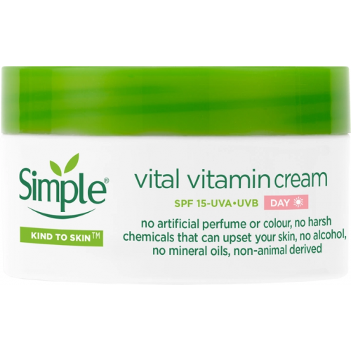 Дневной витаминный крем Simple Vital Vitamin Cream SPF15 Kind to Skin 50 мл