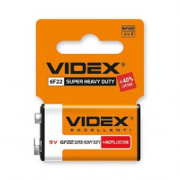 Батарейки Salt Videx Super Heavy Duty 6F 22/9V (крона) 1 шт