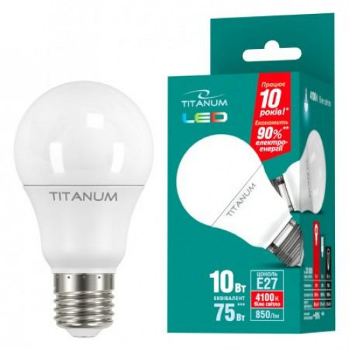 Лампа Led Titanum A60 10W E27 4100K 220V