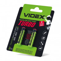 Батарейка Alkaline Videx ААА LR03 Turbo 2 шт 
