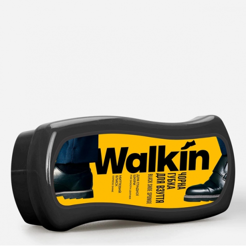 Губка для обуви из гладкой кожи Walkin черная